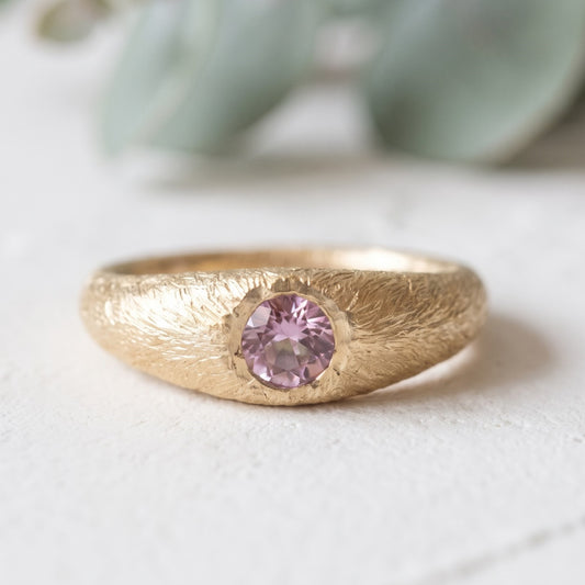 Handmade Sapphire Ring Unique Gold Gemstone Jewelry