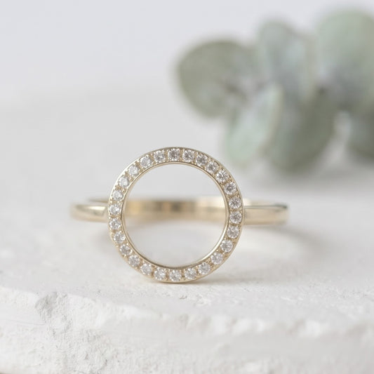 Lilydust Round Rose Cut Lab Grown Diamond Ring
