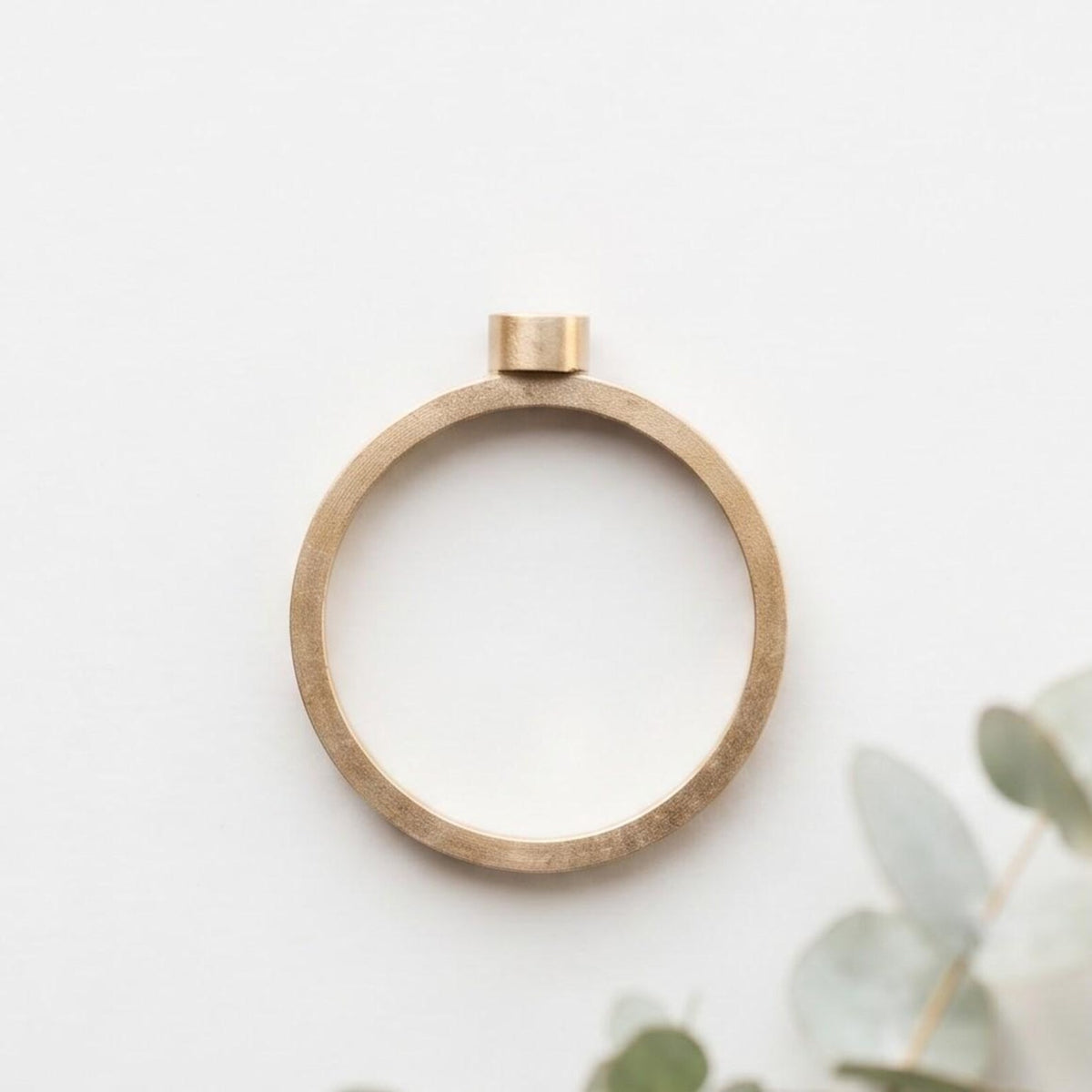 Pink Round Gemstone Bezel Ring