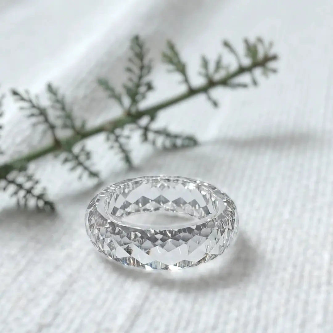 Pinalia’s signature ring featuring a distinctive natural diamond design with handcrafted fine jewelry detailing, showcasing a modern minimalist aesthetic and unique organic gemstone character in an elegant engagement style ring.