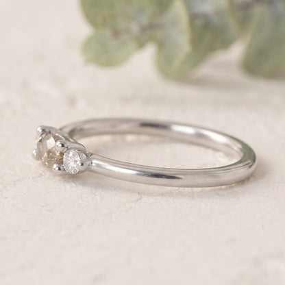 Marquise Cut Champagne Lab Grown Minimalist Diamond Ring