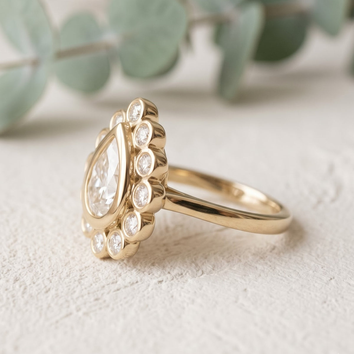 Pear Cut Diamond Engagement Ring