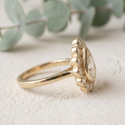 Pear Cut Diamond Engagement Ring