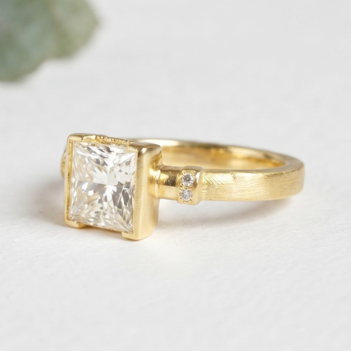 Princess Cut Lab Grown Diamond Ring 2.10 CT