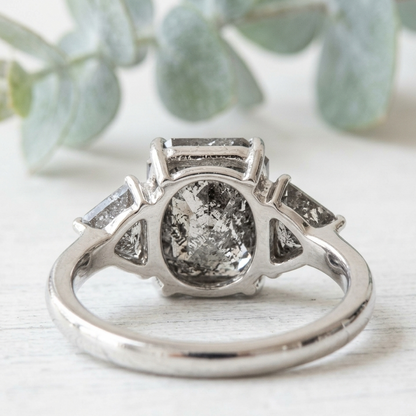 Rose Cut Emerald Diamond Ring with a Vintage Inspired Design